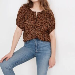 Madewell Balloon Sleeve Button Up Top